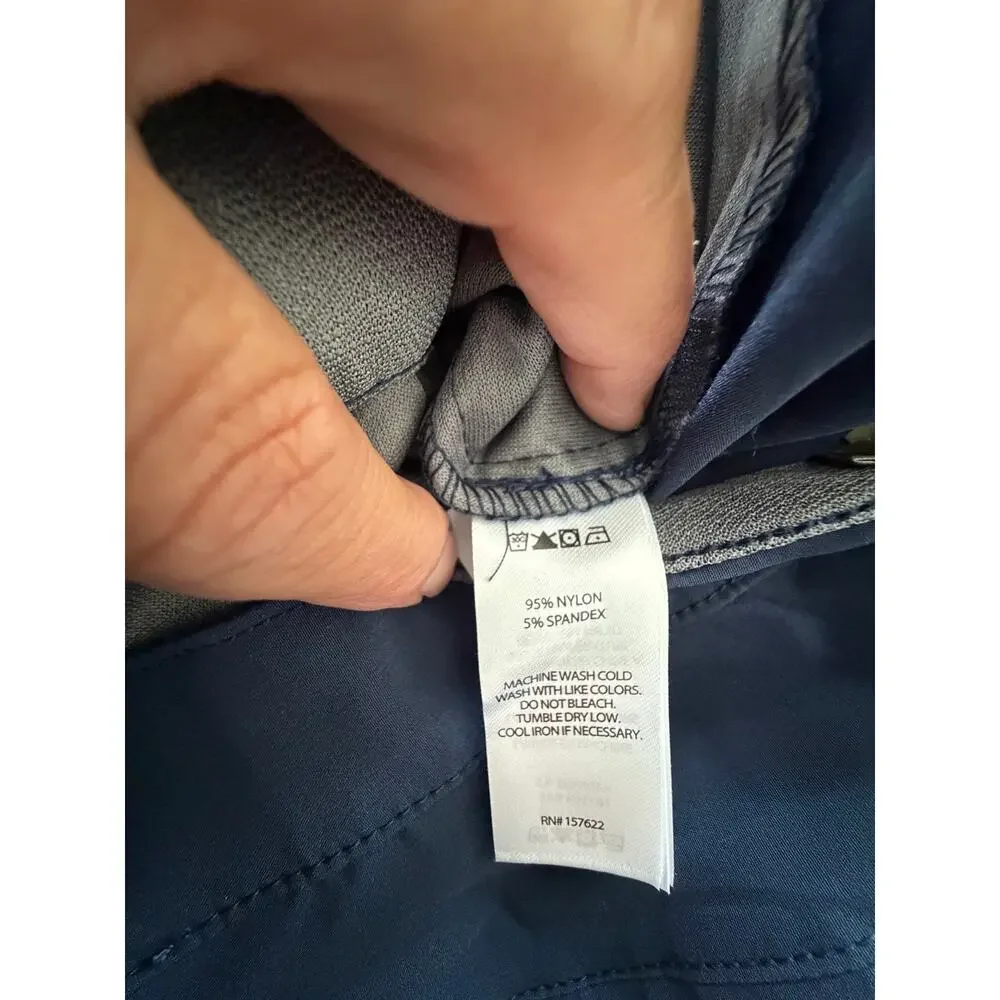 Rorie Whelan Golf Shorts Mens 34 Navy Performance Stretch Flat Front NWT